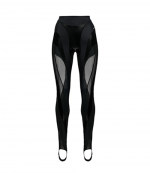 Black Glossy Sheer Spiral Legging