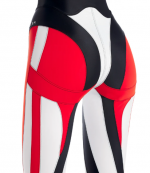 Black/Red/Snow Multicolor Spiral Legging