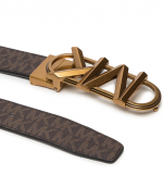 31MM Gold Logo Reversible Brown Black Stadium Belt