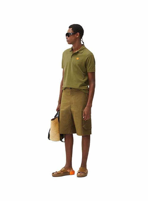 Kenzo Olive Cargo Shorts
