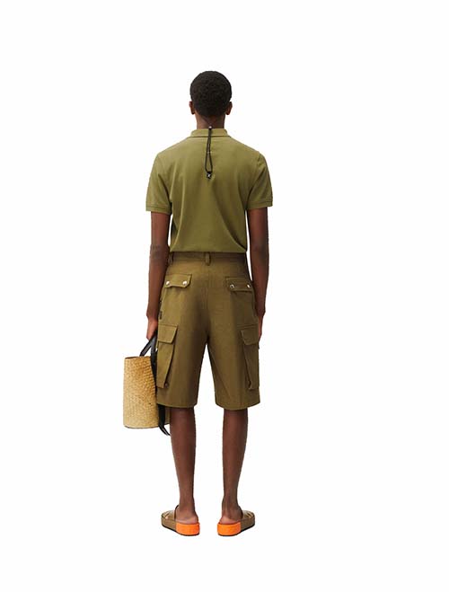 Kenzo Olive Cargo Shorts