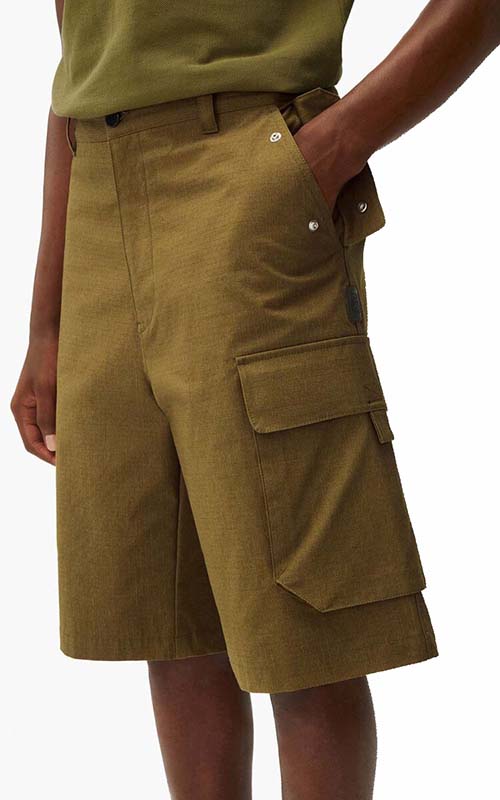 Kenzo Olive Cargo Shorts