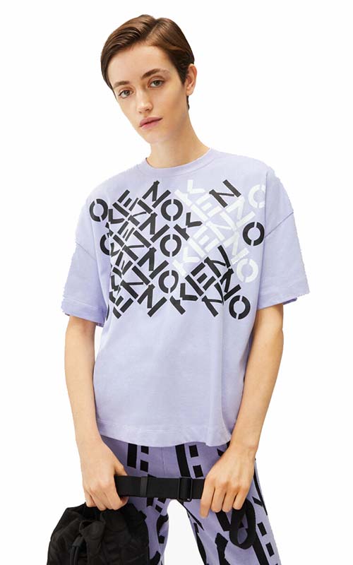 Kenzo Lavender  Sport Loose Fit T-Shirt