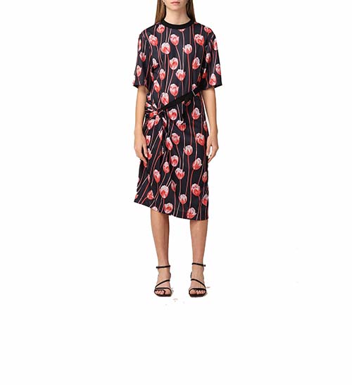 Print Belted T-Shirt Dress