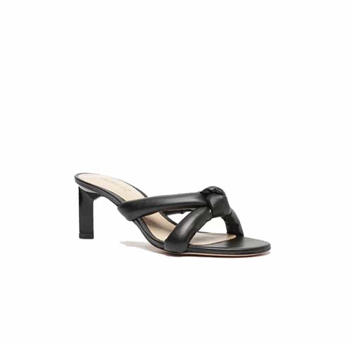 Black Leather Mules