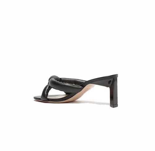 Black Leather Mules