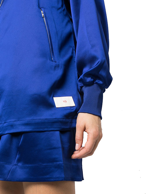 Y-3 Royal Blue Tech Silk Zip Hoodie