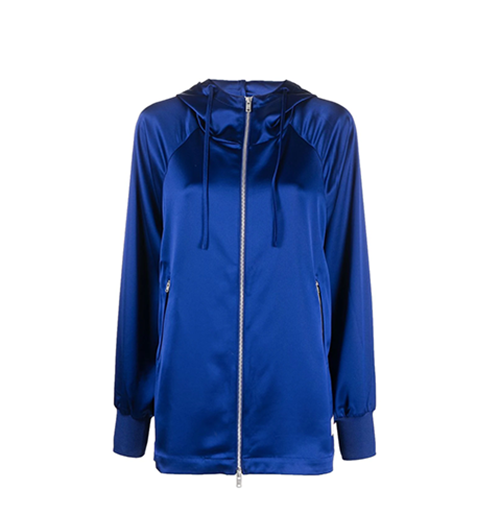 Y-3 Royal Blue Tech Silk Zip Hoodie
