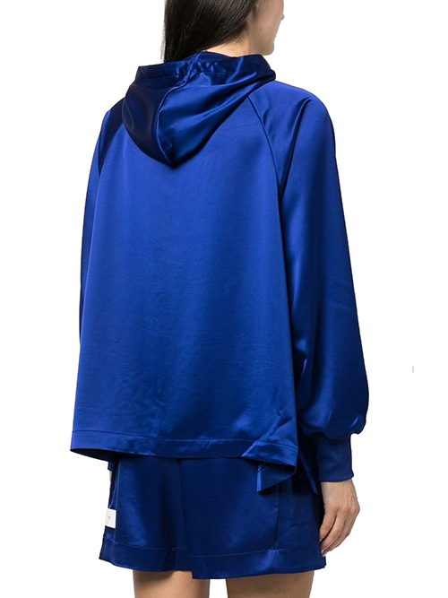 Y-3 Royal Blue Tech Silk Zip Hoodie