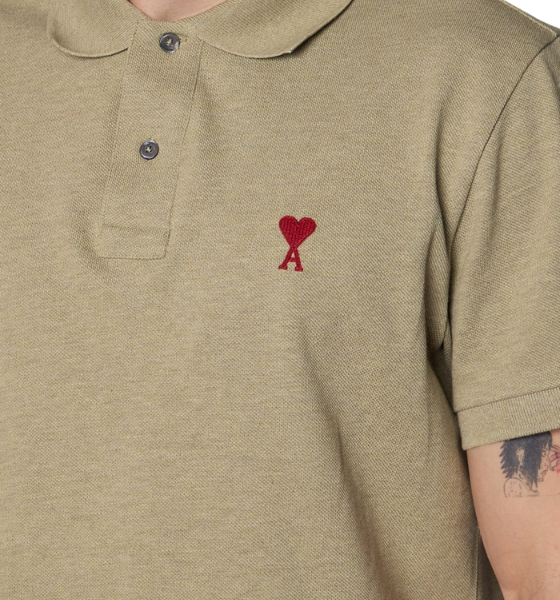Red Ami De Coeur Sage Pique Polo Shirt