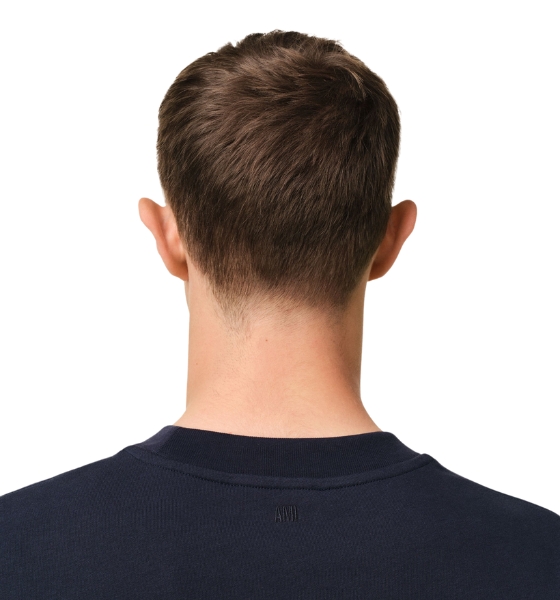 Navy Blue T Shirt with Ami Paris Patch