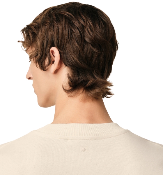 White Cream T Shirt With Ami De Coeur Patch