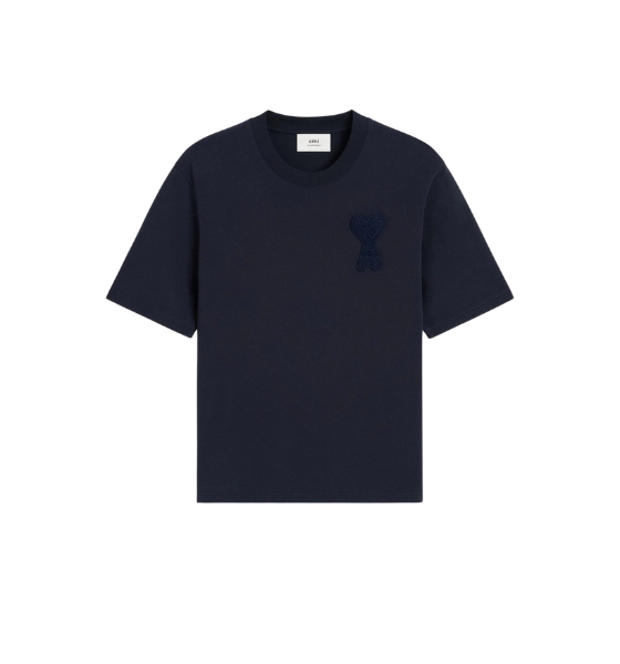Navy Blue T Shirt With Ami De Coeur Patch
