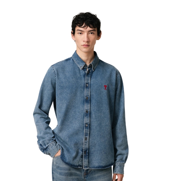 Light Used Indigo Denim Shirt