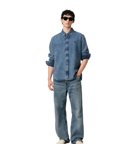 Light Used Indigo Denim Shirt