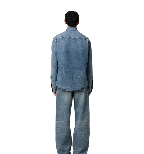 Light Used Indigo Denim Shirt