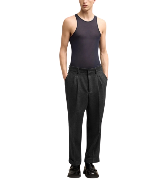 Carrot Fit Dark Grey Trousers