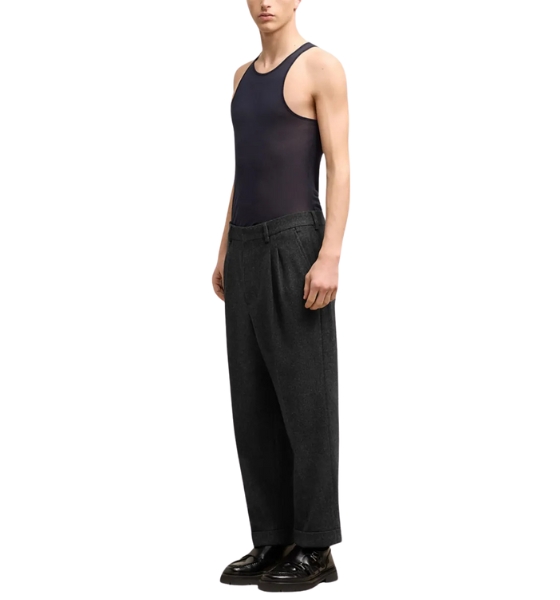 Carrot Fit Dark Grey Trousers