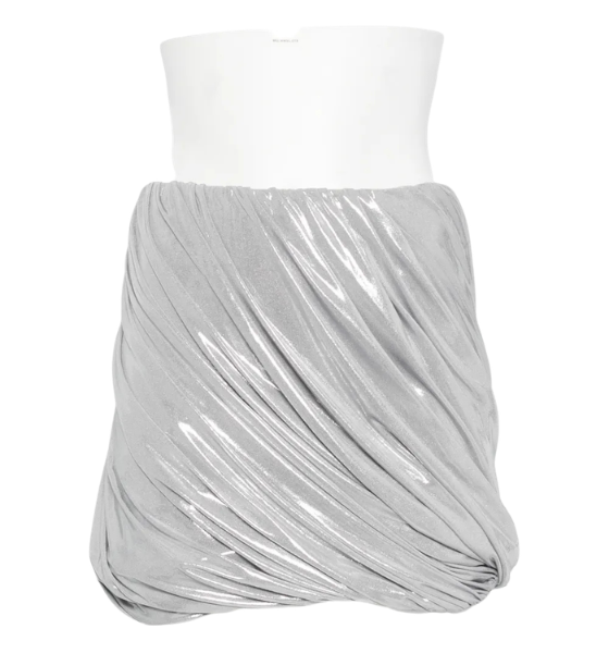 Silver Twist Mini Skirt