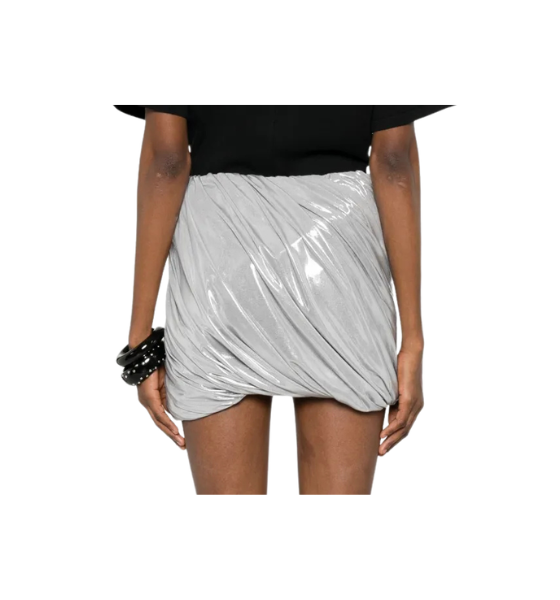 Silver Twist Mini Skirt