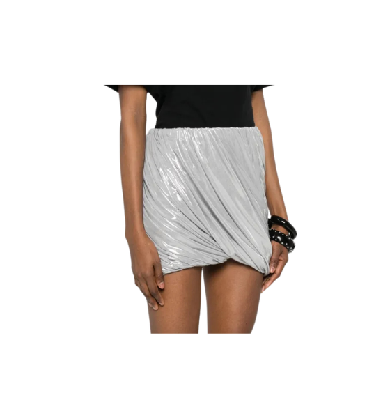 Silver Twist Mini Skirt