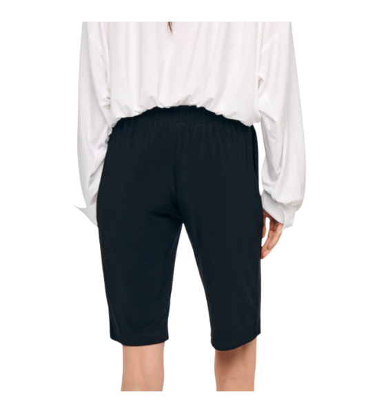 Black Flat Front Bermuda Shorts