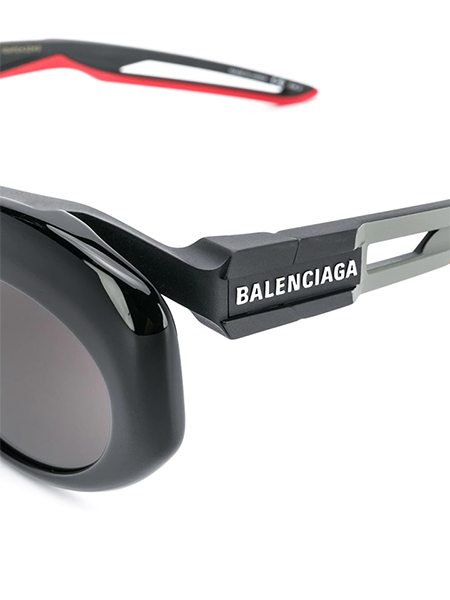 BALENCIAGA EYEWEAR HYBRID OVAL FRAME SUNGLASSES