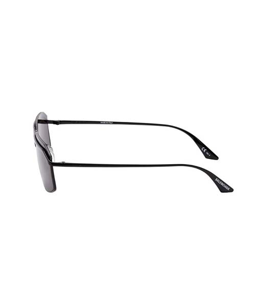 Black Metal White Logo Grey Lens Ballenciaga Eyewear