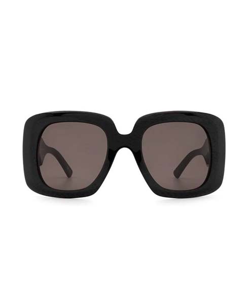 Turtle Brown Blue Lens Oversize Mask Balenciaga Eyewear
