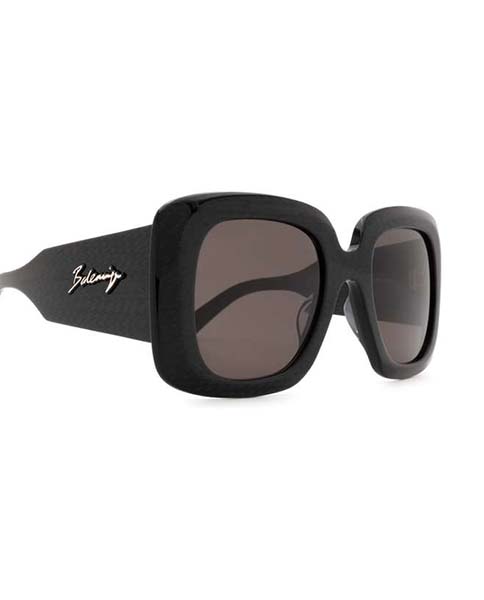 Turtle Brown Blue Lens Oversize Mask Balenciaga Eyewear
