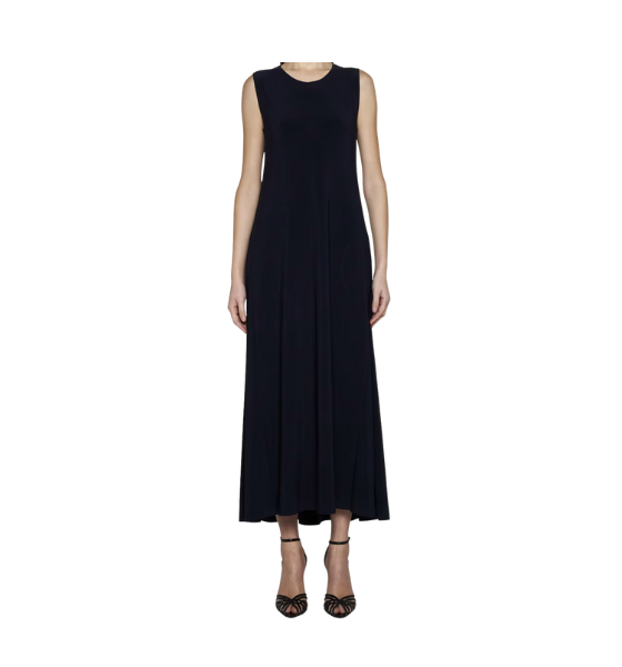 Midnight Blue Sleeveless Long Swing Dress