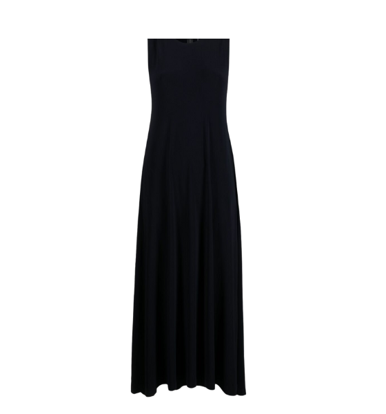 Midnight Blue Sleeveless Long Swing Dress