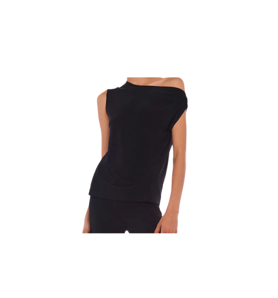 Black Drop Shoulder Top