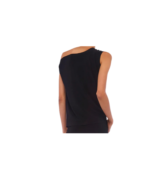 Black Drop Shoulder Top