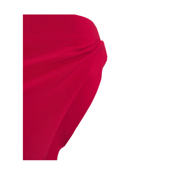Red Drop Shoulder Top