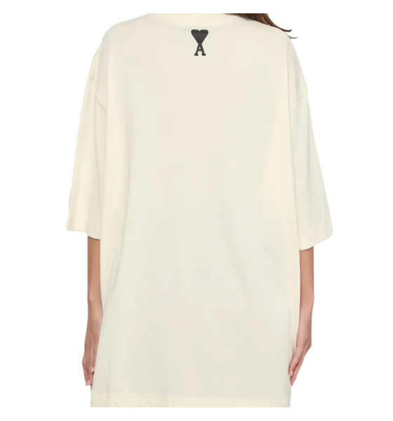 White Cream Oversized Short Sleeve Boxy T-Shirt