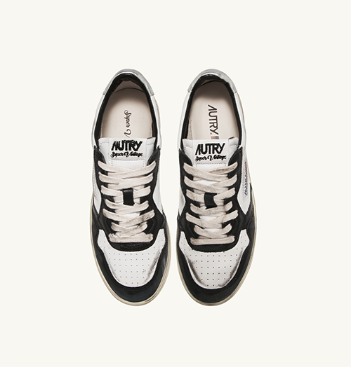Autry WHT/BLK Sup Vintage Men Low