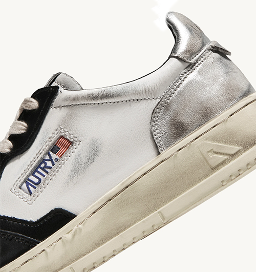 Autry WHT/BLK Sup Vintage Men Low