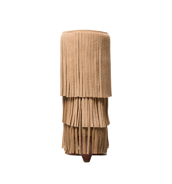 Husk Fringe Leather Jayla Heeled Bootie