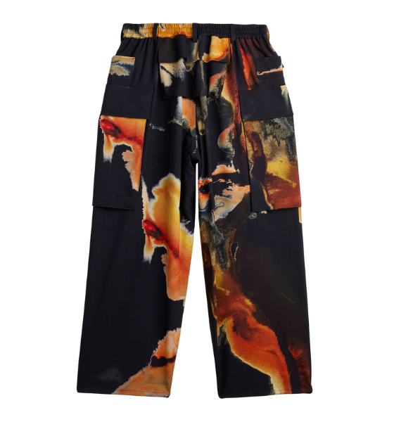 Black/Multicolor M Aop Cargo Pants