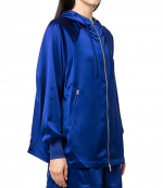 Y-3 Royal Blue Tech Silk Zip Hoodie