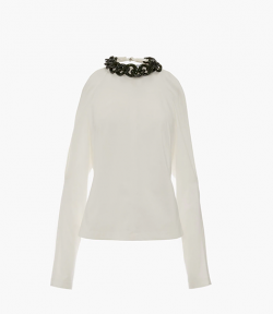 Chain Link Cold Shoulder Top