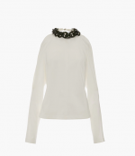 Chain Link Cold Shoulder Top