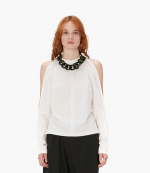 Chain Link Cold Shoulder Top