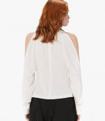 Chain Link Cold Shoulder Top