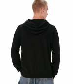 Black White Repeat Logo Hoodie