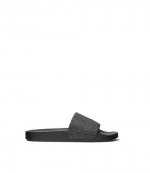 Black Grey Logo Print Jake Slide