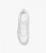 Optic White Black Logo Print Baxter Lace Up