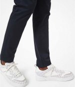 Optic White Black Logo Print Baxter Lace Up