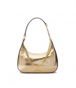 Piper Small Metallic Snake Embossed Leather Shoulder Bag